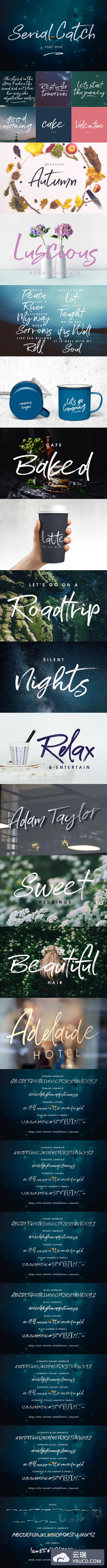 手写设计字体 Serial Catch Font