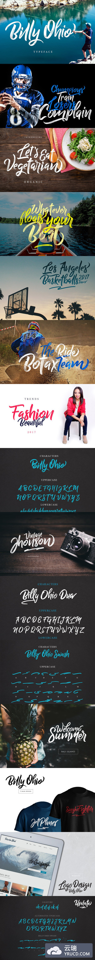 手写英文字体 Billy Ohio Typeface