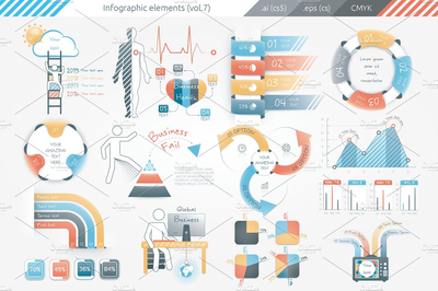 信息图表ppt素材 Infographic Elements (v7)