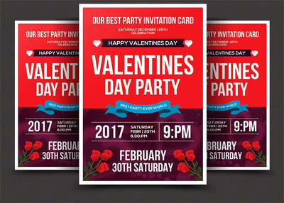 情人节Psd传单模板 Valentines Day Psd Flyer Template