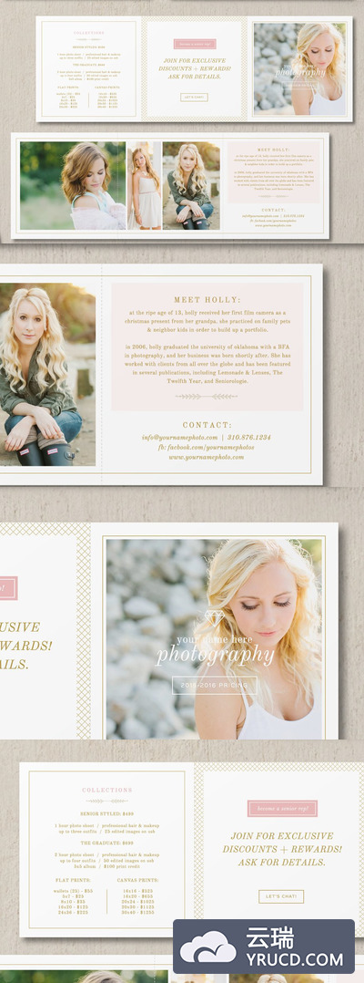 高级摄影师画册模板 Senior Photographer Brochure