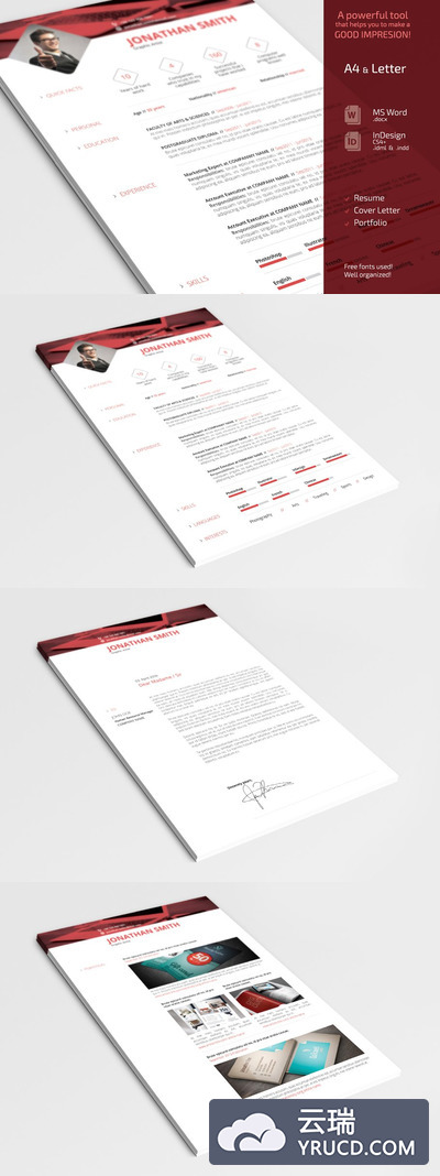 简单的简历模板 Simple Resume CV Set