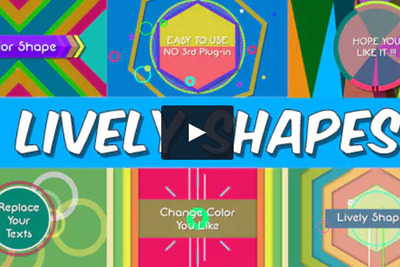 创意充满趣味的几何形状开场视频AE模板