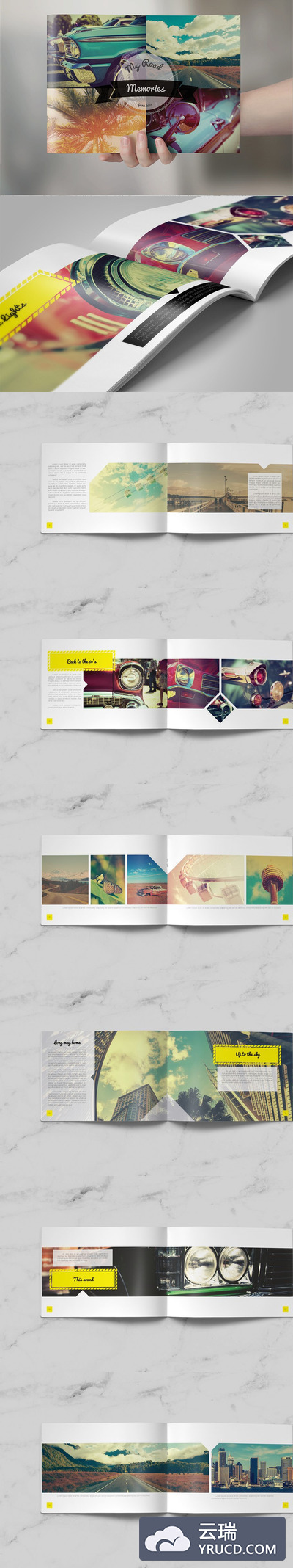 复古设计画册模板 Retro Brochure Design