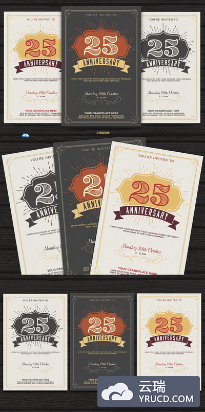 周年庆海报制作模板 Anniversary Party Flyer