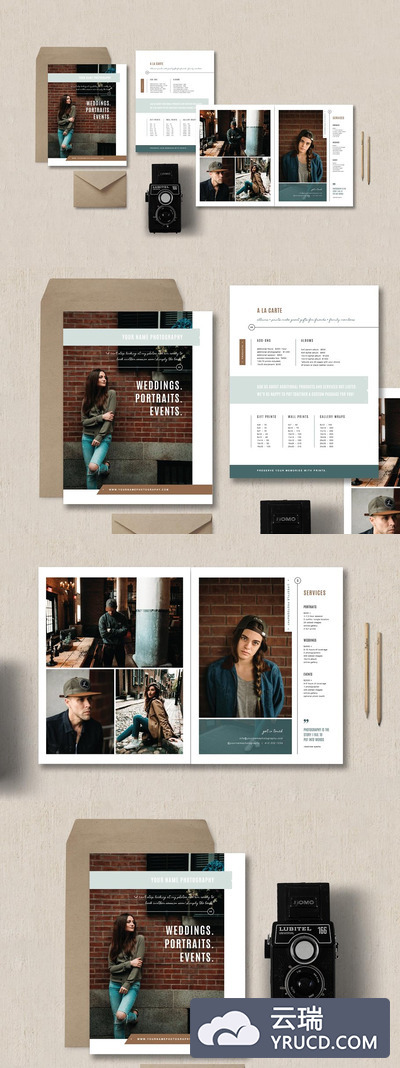 图片杂志画册模板 Photographer Pricing Guide Set