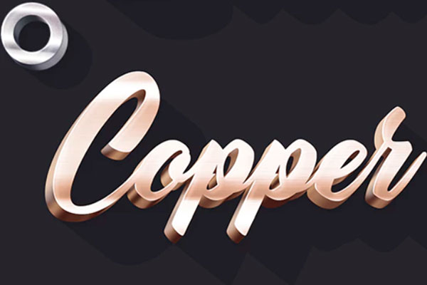 3D金属徽标文本图层效果