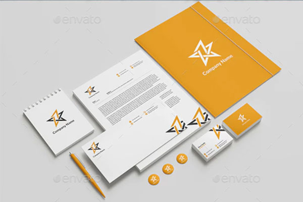 企业品牌办公文具样机演示模板