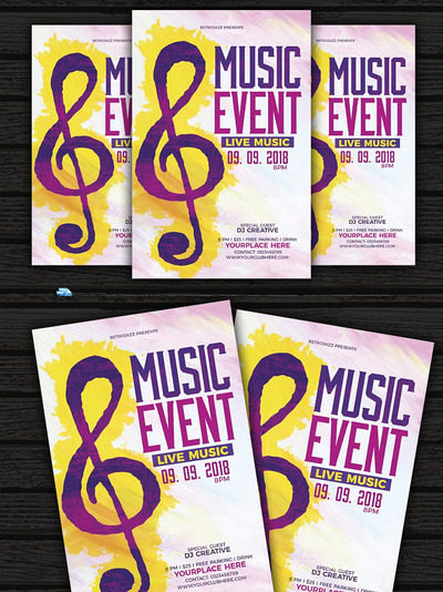 音乐海报背景模板 Music Event Flyer