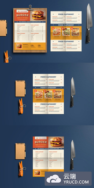 复古菜单海报设计 Retro Food Menu