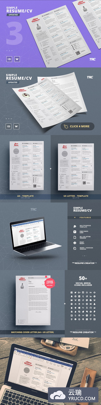 简单简历模板 Simple Resume/Cv Template Volume 3