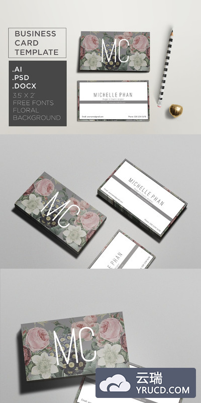 优雅的名片模板 Elegant business card template