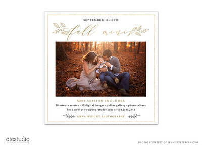 温馨的秋季迷你会话模板 Fall mini session template Square