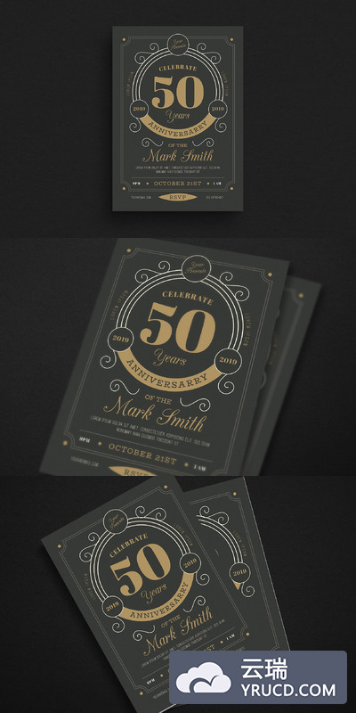 经典周年庆海报设计 Vintage Anniversary Flyer/Invitation