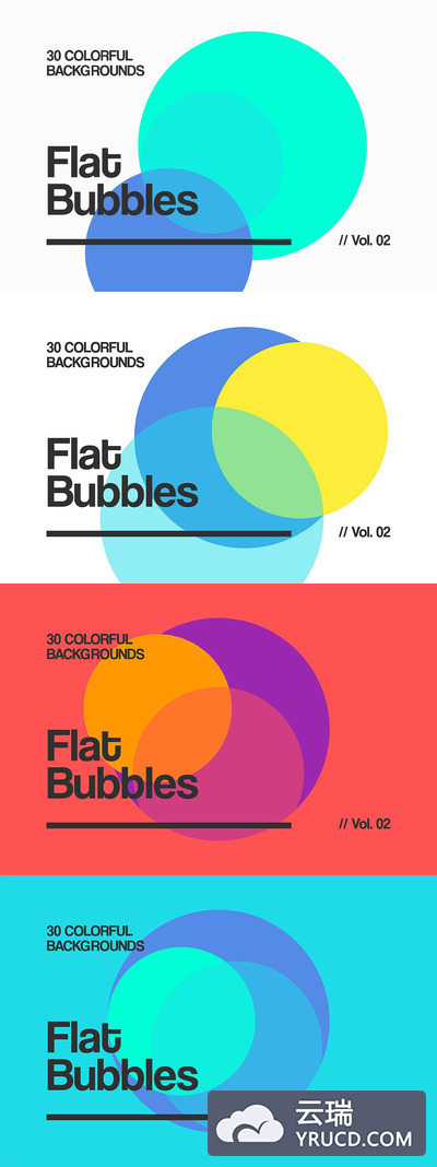 抽象图形背景 Flat Bubbles Backgrounds | Vol. 02