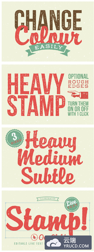 经典图层样式纹理 Stamp Shop