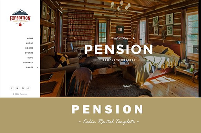 博客主题网页模板 Pension - Bootstrap HTML Template