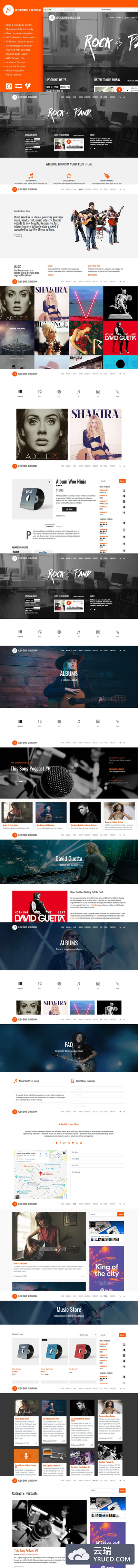 音乐博客皮肤主题网站模板 Music WordPress Theme