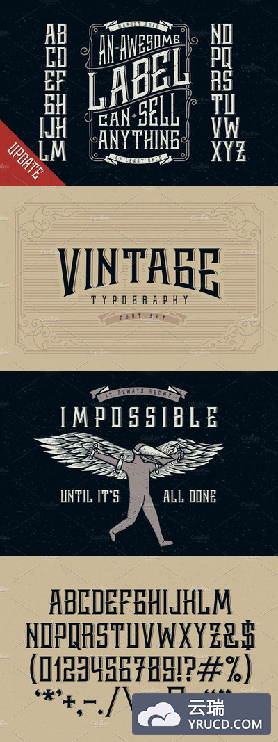 威士忌个性字体下载 Whiskey typeface + bonus label