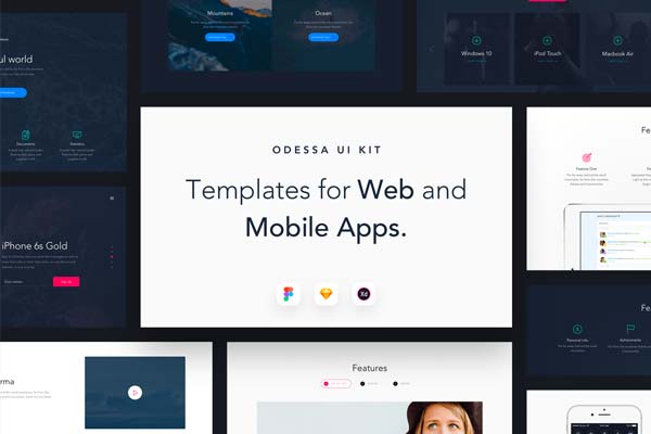 超级完美完整细腻的一套响应式企业多功能网页模板+组件套装下载 ui设计 ui素材 [Sketch,XD,Fig,1.75GB 手机端+电脑端]