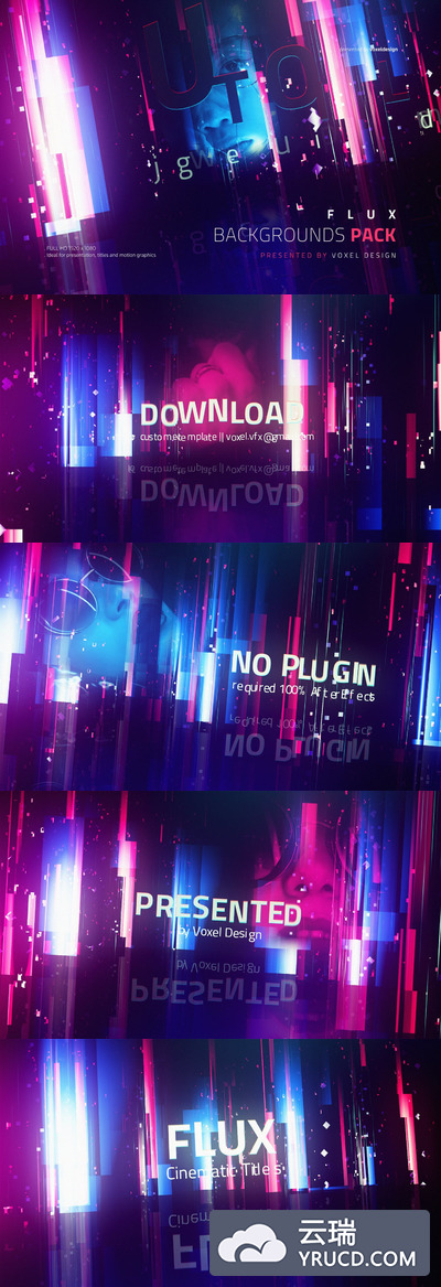 背景纹理 | 现代酷炫炫彩时尚彩色色块渐变炫光底图