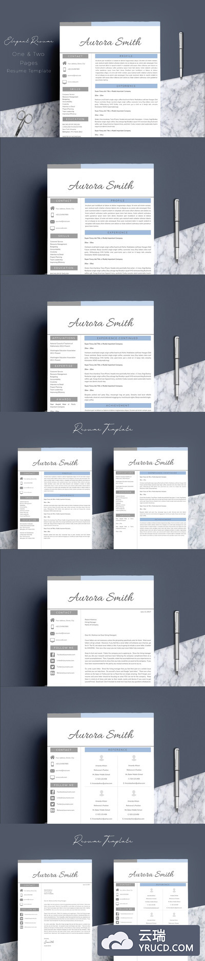 专业简历下载 Résumé Templates CV