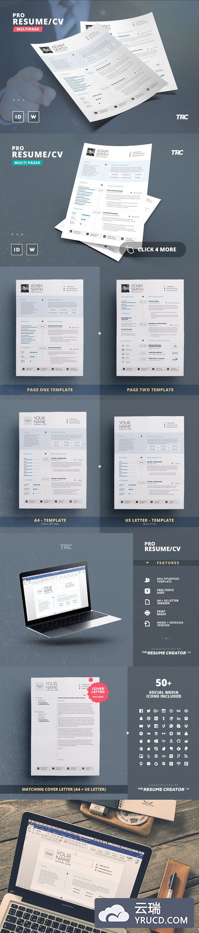 专业简历模板zhuang'yzhuang Pro Resume/Cv Template