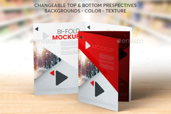 A4双折页企业宣传册样机套装