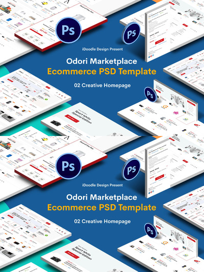 响应式电商网站模板PSD 界面ui 网站ui