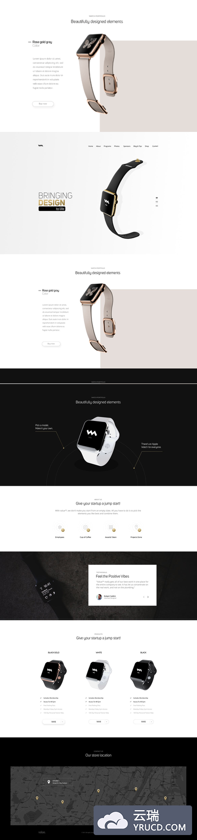 手表品牌官网 界面ui 网站ui