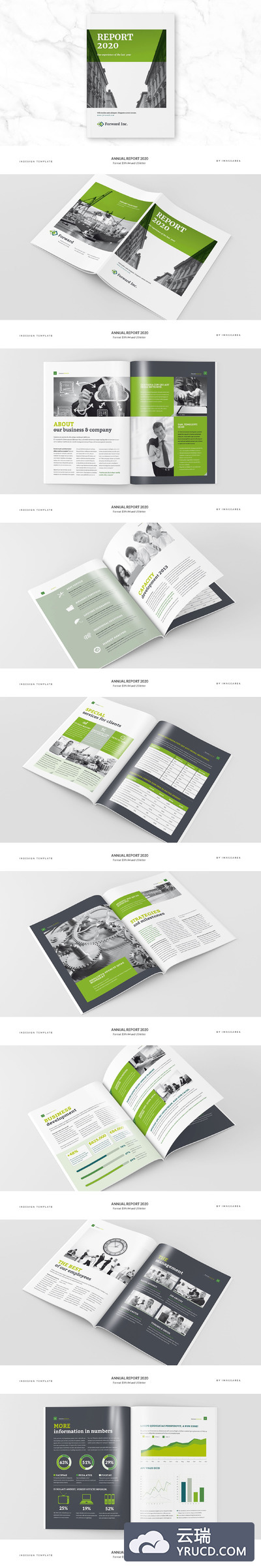 年度汇报画册模板 Annual Report 2020