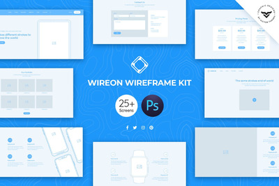时尚高端多用途的高品质专业线框wireframe UI KITS 界面ui设计 原型 原型图