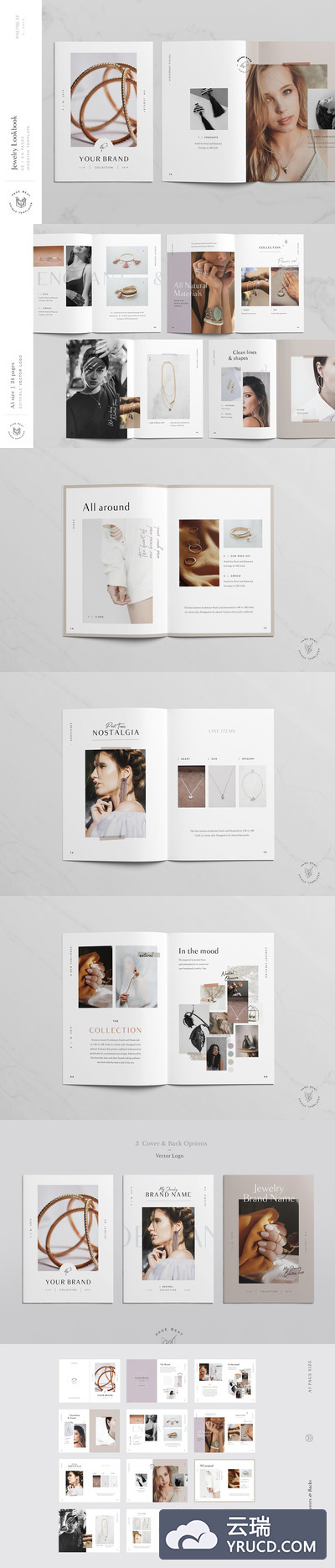 A5时尚珠宝首饰产品图册设计模板