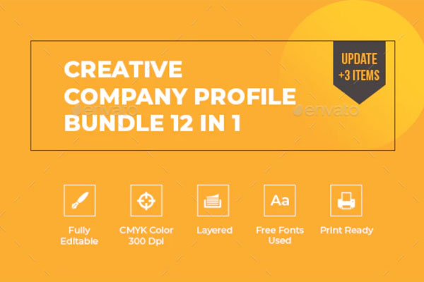 创意企业公司简介宣传册模板套装