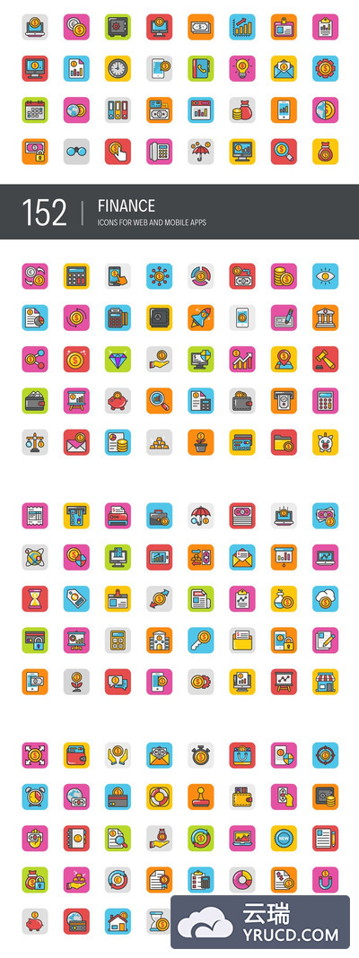 金融矢量图标素材 152 Finance Icons