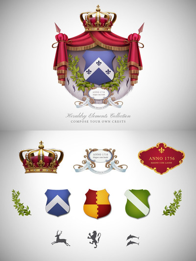 复古徽章插画 Vintage Emblem Elements Collection