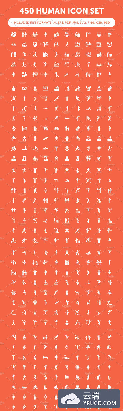 人类图标素材下载 450 Human Icon Set