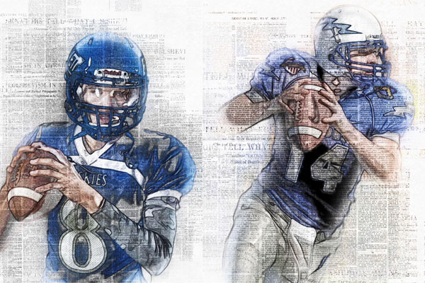 抽象报纸杂志照片效果ps动作下载