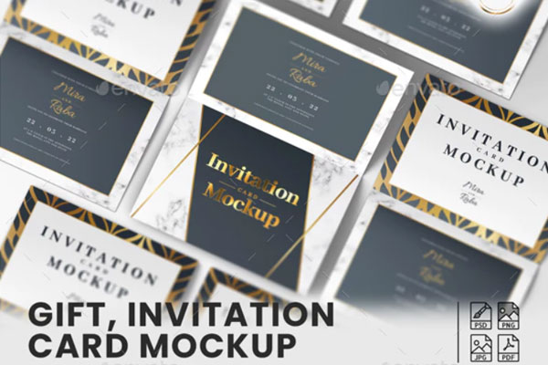 邀请函/明信片/贺卡样机模板