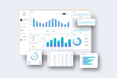 清新简约优雅的后台仪表盘dashboard管理界面UI KITS（sketch）