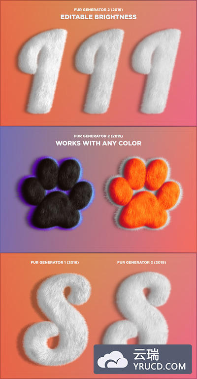 动物毛发特效生成器ps动作下载