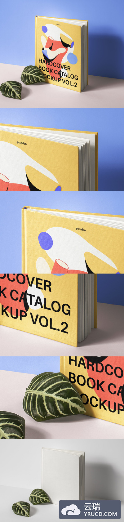 Mockups | 高品质精装书籍封面设计贴图展示目录样机PSD模板