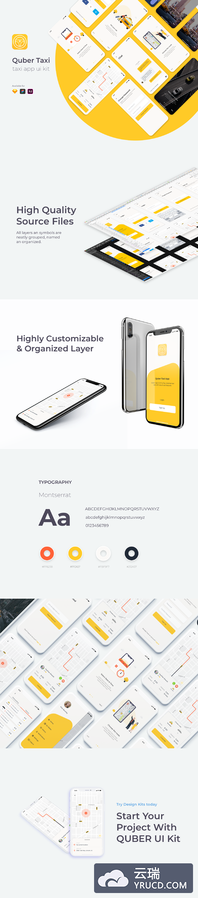 完美的打车租车应用APP UI KIT套装模板 app设计 sketch iOS Ui[Sketch,XD,fig]