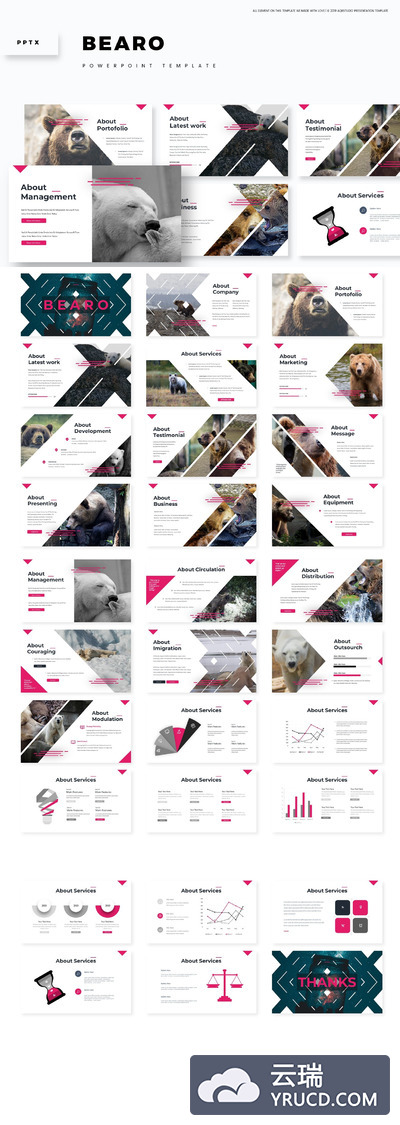 动物环保PPT模板下载 精美ppt模板 ppt简洁模板 下载ppt模板[PPTX]