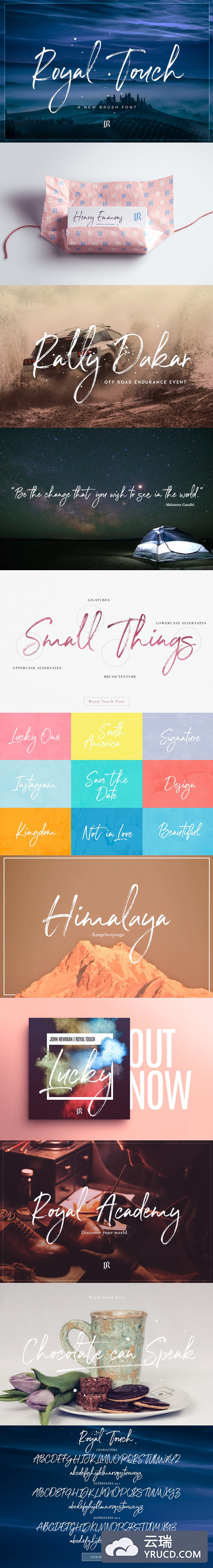 奢华手写字体下载 Royal Touch - Brush Font