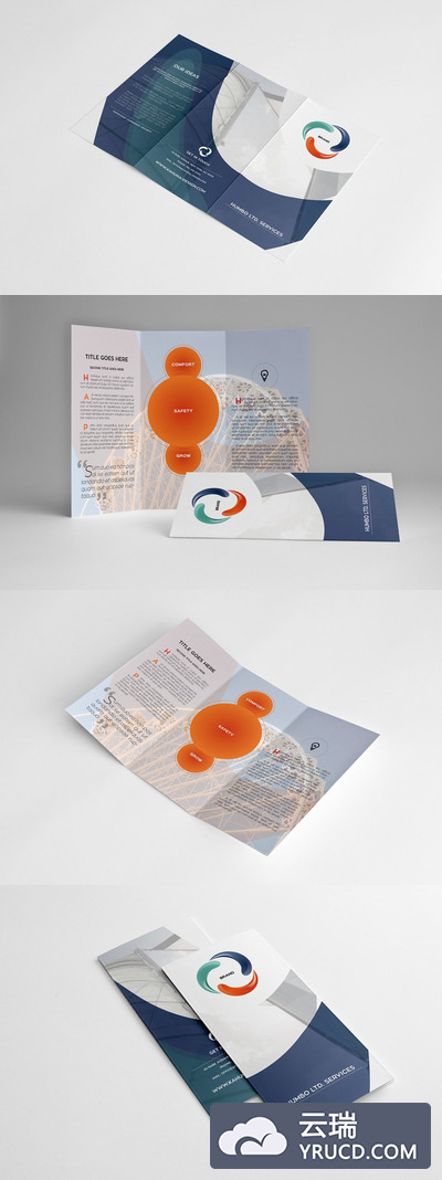 现代三折页画册模板 Modern Business Trifold Brochure