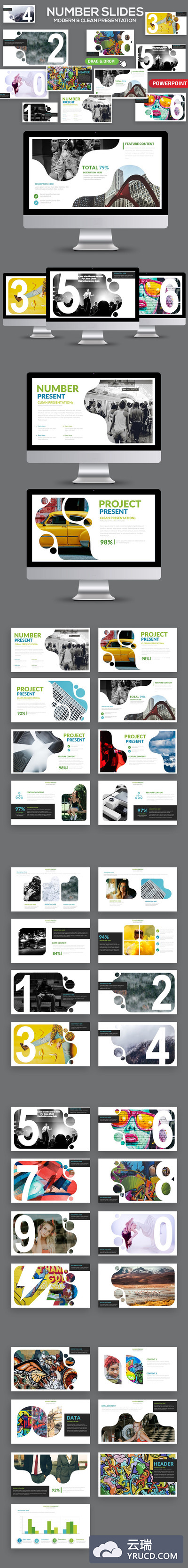 设计师插画师作品展示PPT模板 精美ppt模板 ppt简洁模板 下载ppt模板[PPTX]