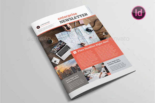 多用途新闻稿/企业杂志图册设计模板