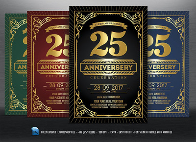 周年庆典传单设计 Anniversary Celebration Flyer