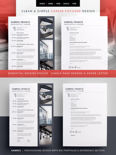 极简主义简历模板下载 Gabriel - Essential Resume